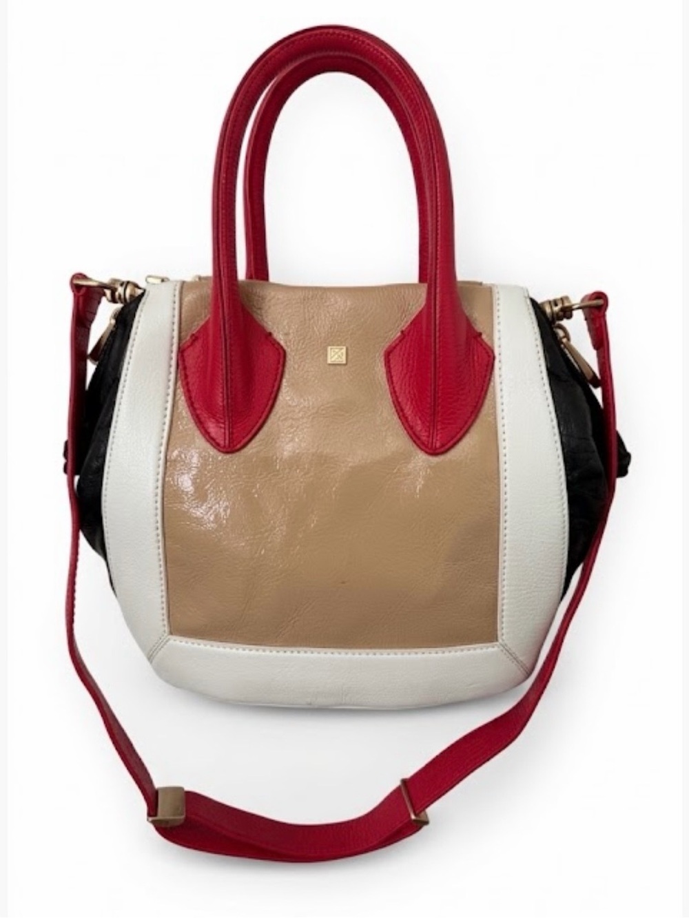 Pour La Victoire Maison Colorblock Leather Satchel Crossbody Bag